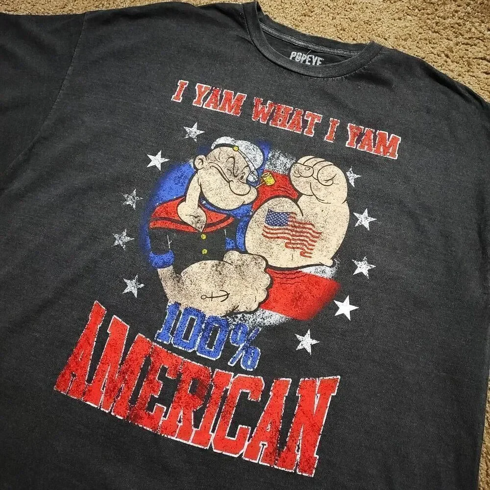 Popeye American Vintage Style Short Sleeve T-Shirt -R
